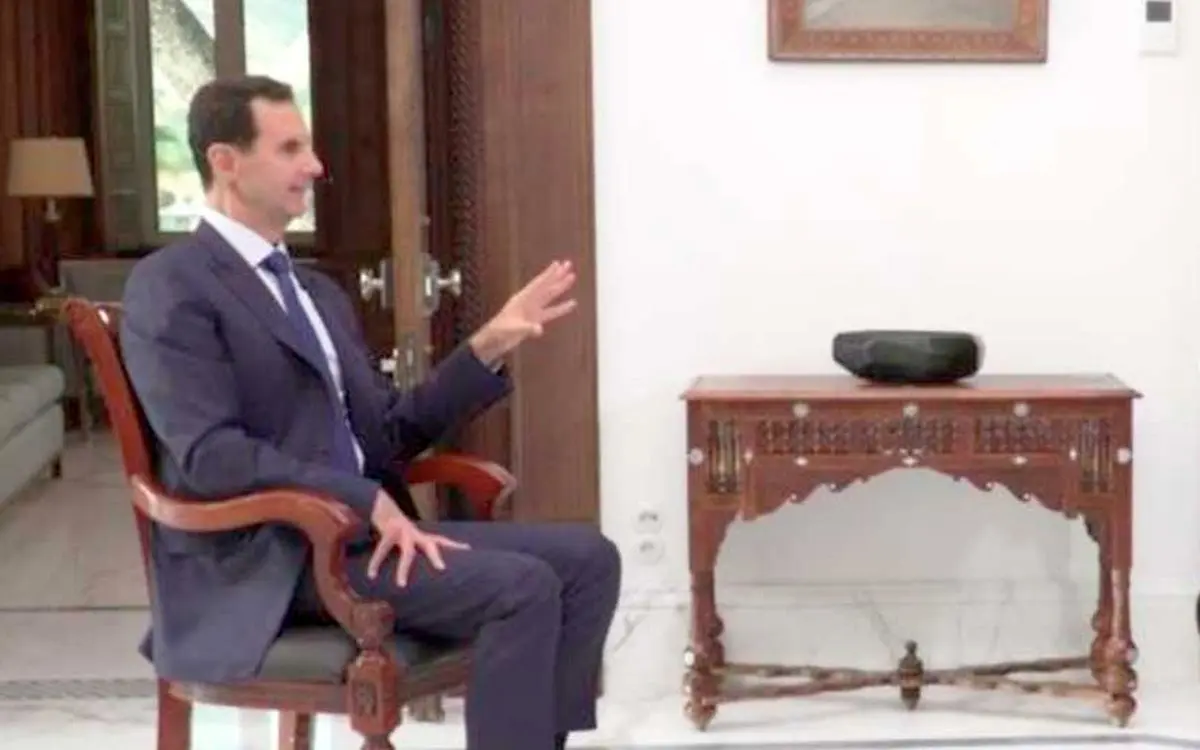 حال بشار اسد حین سخنرانی خراب شد