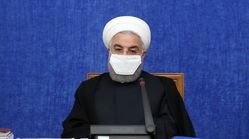 عکس | ماسک عجیب روحانی در جلسه امروز دولت