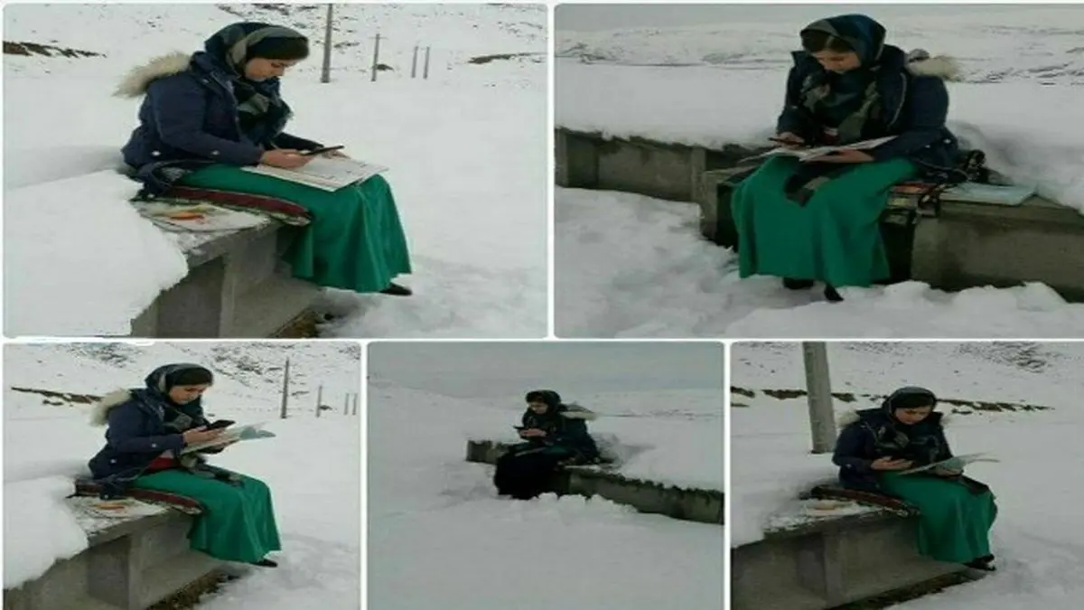 ببینید | کوهنوردی معلم برای ارتباط آنلاین با شاگردان