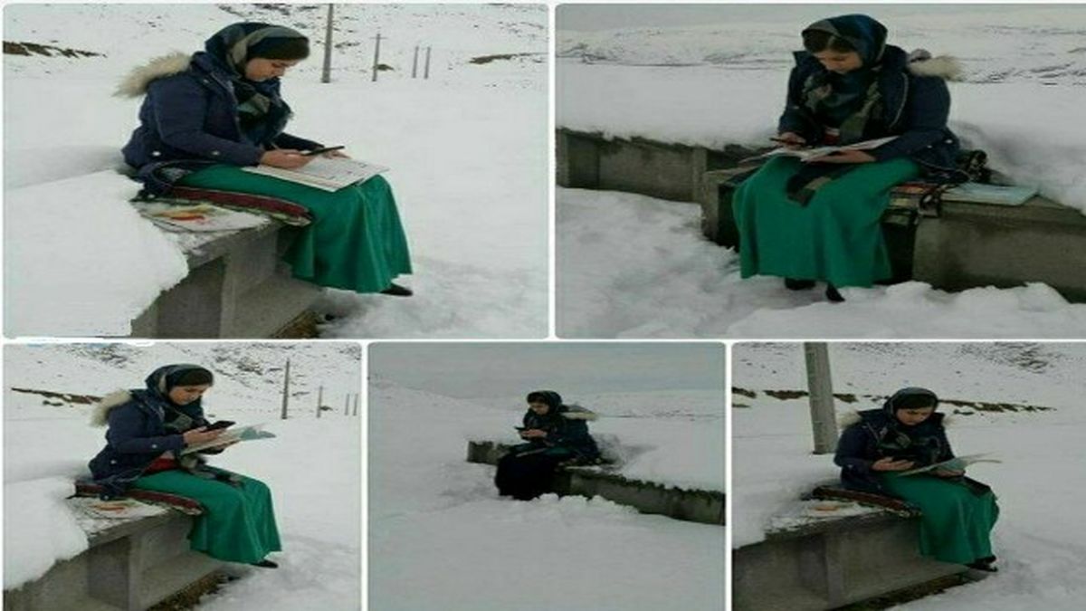 ببینید | کوهنوردی معلم برای ارتباط آنلاین با شاگردان