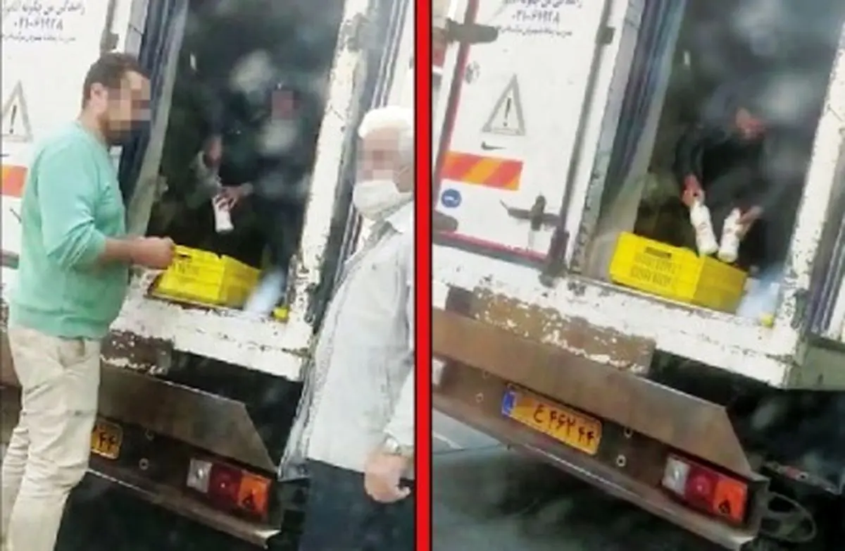 گزارشی از تخلف کامیون شیر کارخانه بزرگ لبنی