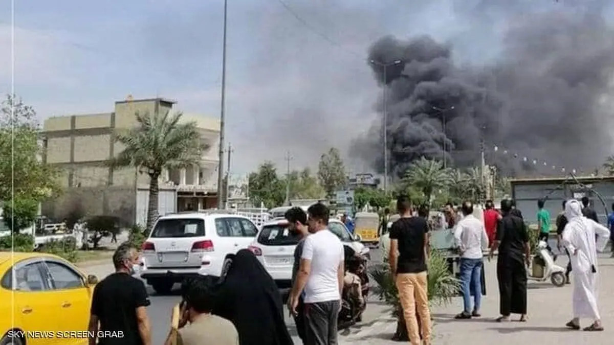 اولین تصاویر از انفجار مرگبار بازار بغداد  را ببینید