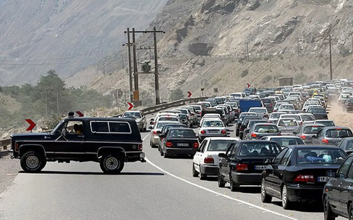 ببینید | تصاویری ترسناک از ترافیک خودروها در جاده هراز