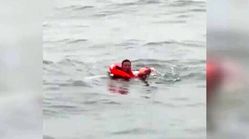 ببینید | نجات مرد چینی پس از دو روز سرگردانی روی آب دریا