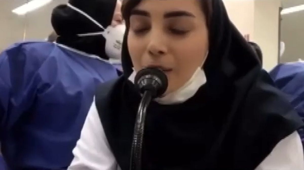 ویدئو | شیوه خاص یک پرستار برای تقویت روحیه بیماران کرونایی