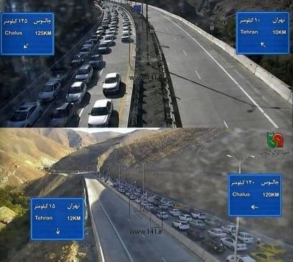 عکس | آزادراه تهران - شمال باز هم قفل شد