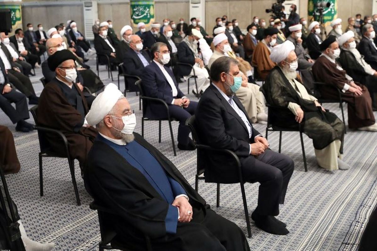 حضور حسن روحانی و علی لاریجانی از دیدار با رهبری