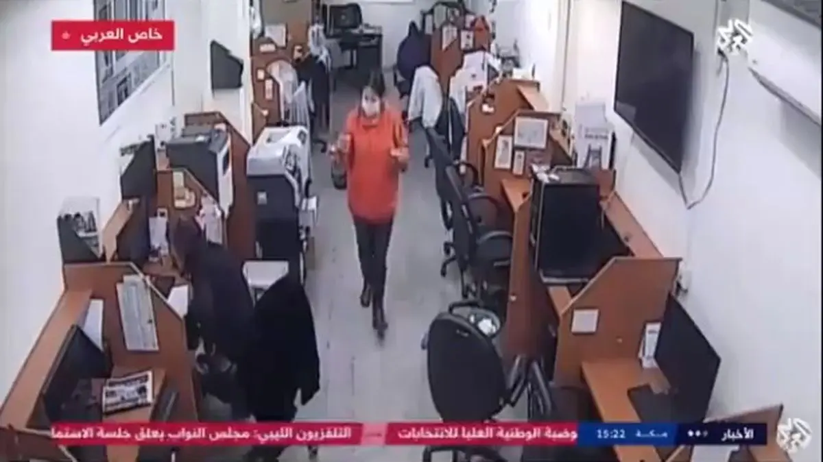 ببینید | تصاویر دوربین مداربسته از دفتر روزنامه صهیونیستی