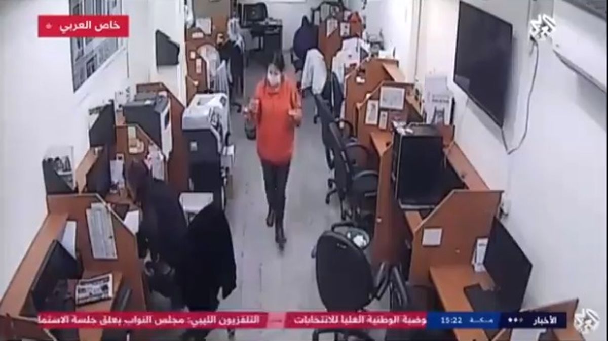 ببینید | تصاویر دوربین مداربسته از دفتر روزنامه صهیونیستی