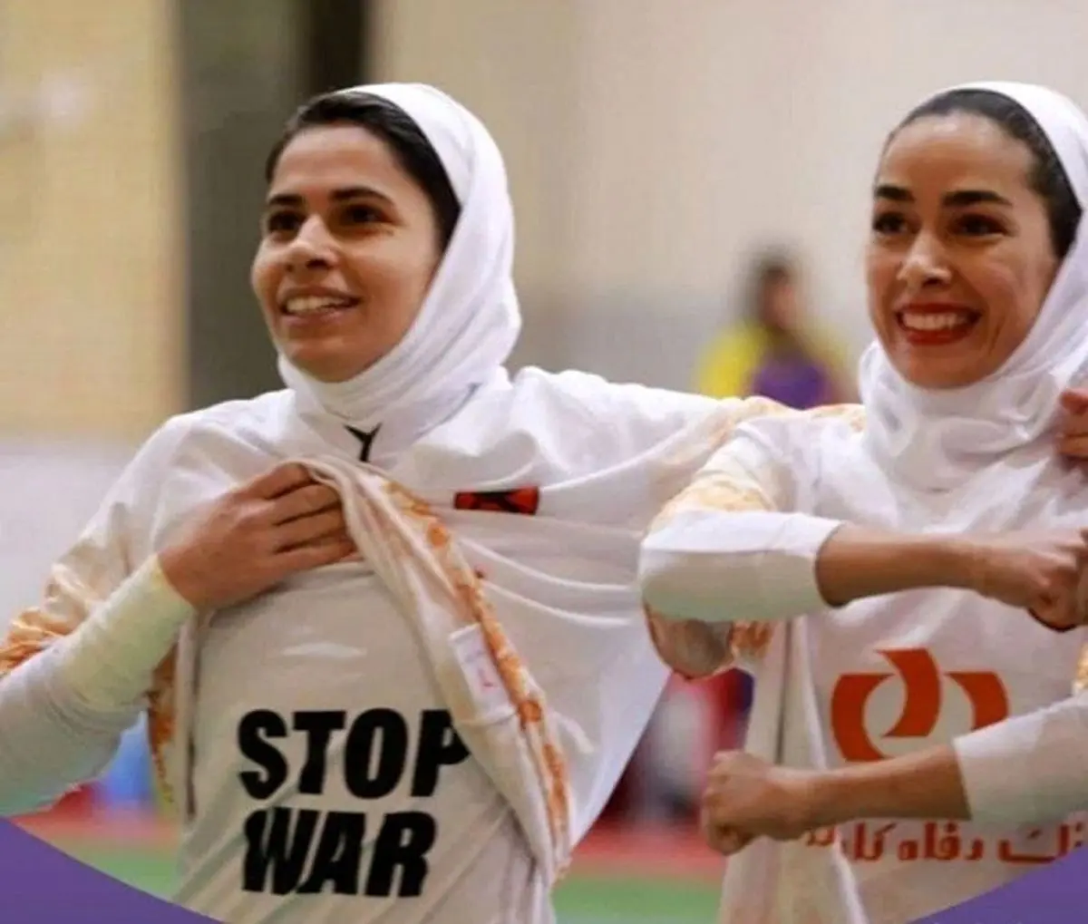 برخورد باشگاه مس رفسنجان با یک بازیکن به دلیل شعار STOP WAR