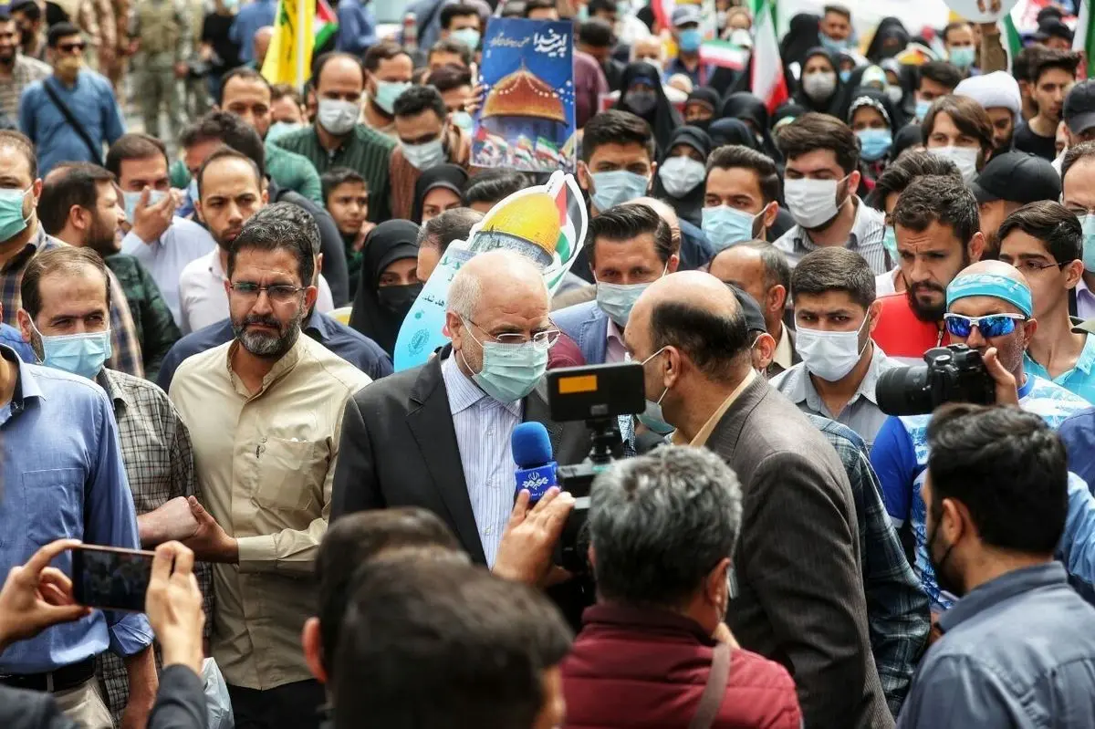 تماشا کنید | گاف محمدباقر قالیباف در راهپیمایی روز قدس