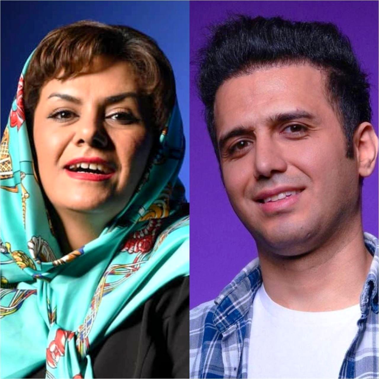 مرجان قمری و همسرش