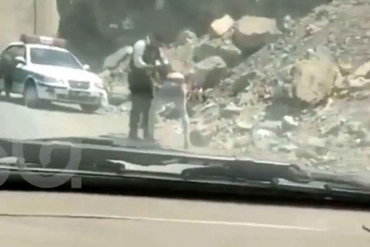 ویدئو | ضرب‌ و شتم یک شهروند در جاده چالوس توسط مأمور انتظامی