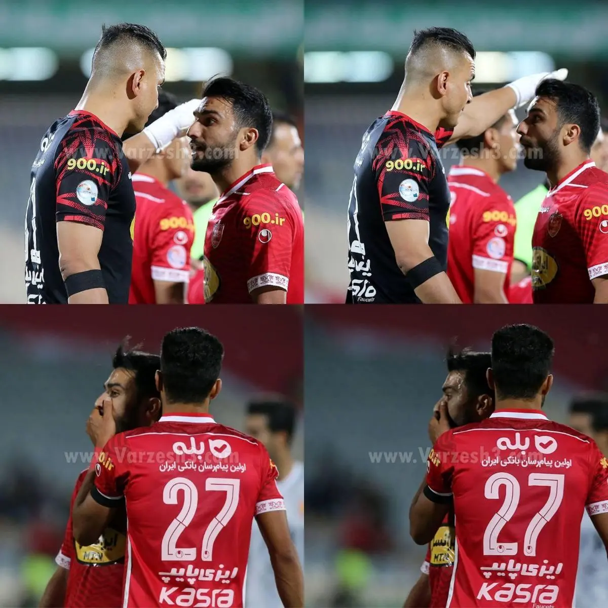 درگیری لفظی دیده نشده دو پرسپولیسی در بازی با شهرخودرو