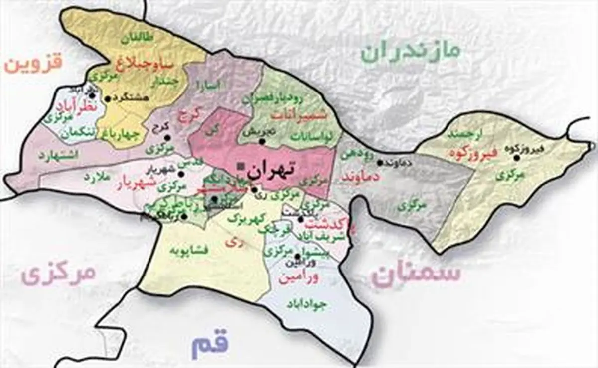طرح رئیسی برای ایجاد دو استان در شرق و غرب تهران