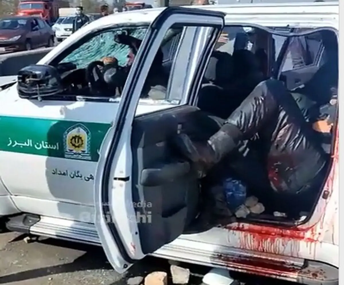 ببینید | دستگیری 11 نفر از عوامل حمله به خودرو پلیس در اتوبان کرج