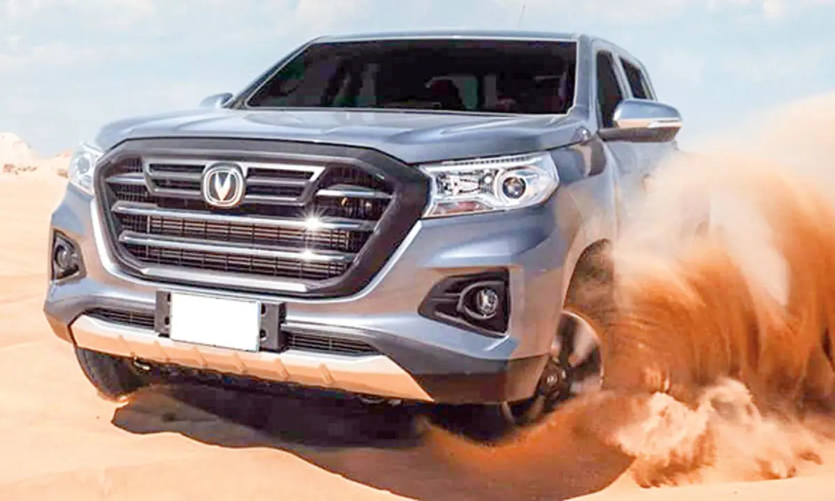 پیکاپ چانگان هانتر سایپا در حال تست فنی