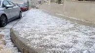 عکس| بارش تگرگ به اندازه تخم‌مرغ ‌