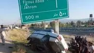تصادف مرگبار پژو با تابلوی راهنمایی در شیراز