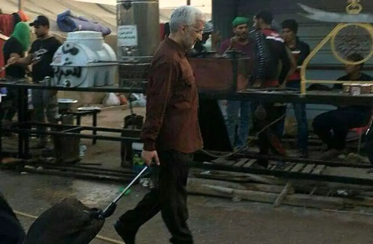 پوشش سعید جلیلی با پرچم عراق خبرساز شد