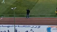 واکنش پیروز قربانی پس از گل اول پیکان