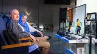 ایرج طهماسب و مرضیه برومند در پشت‌صحنه مدرسه موش‌ها + عکس