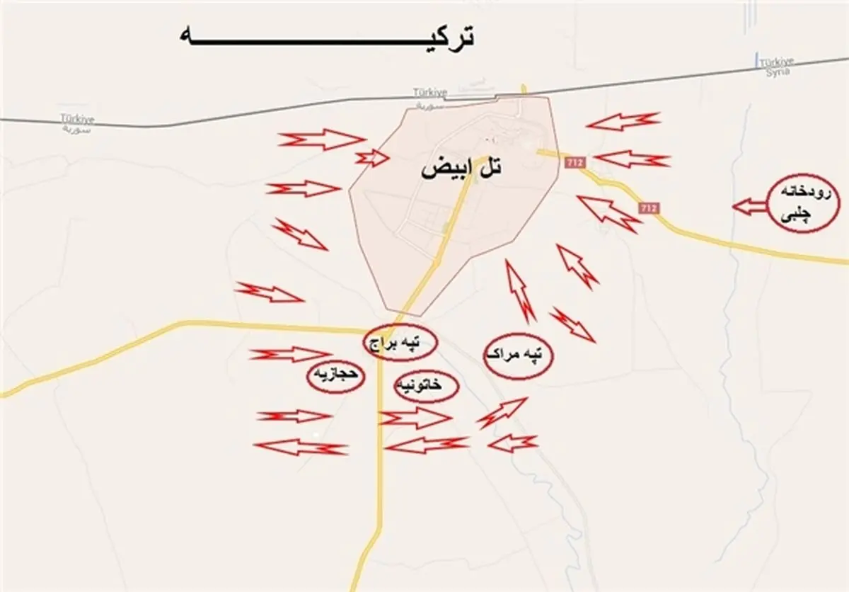 محاصره داعش در شهر مرزی تل ابیض سوریه