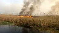 مدارس و ادارات هویزه بر اثر آتش سوزی تعطیل شد