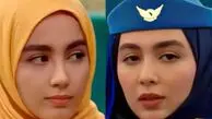 سلفی سنا حسینی و احمد مهران فر در پشت صحنه پایتخت۷