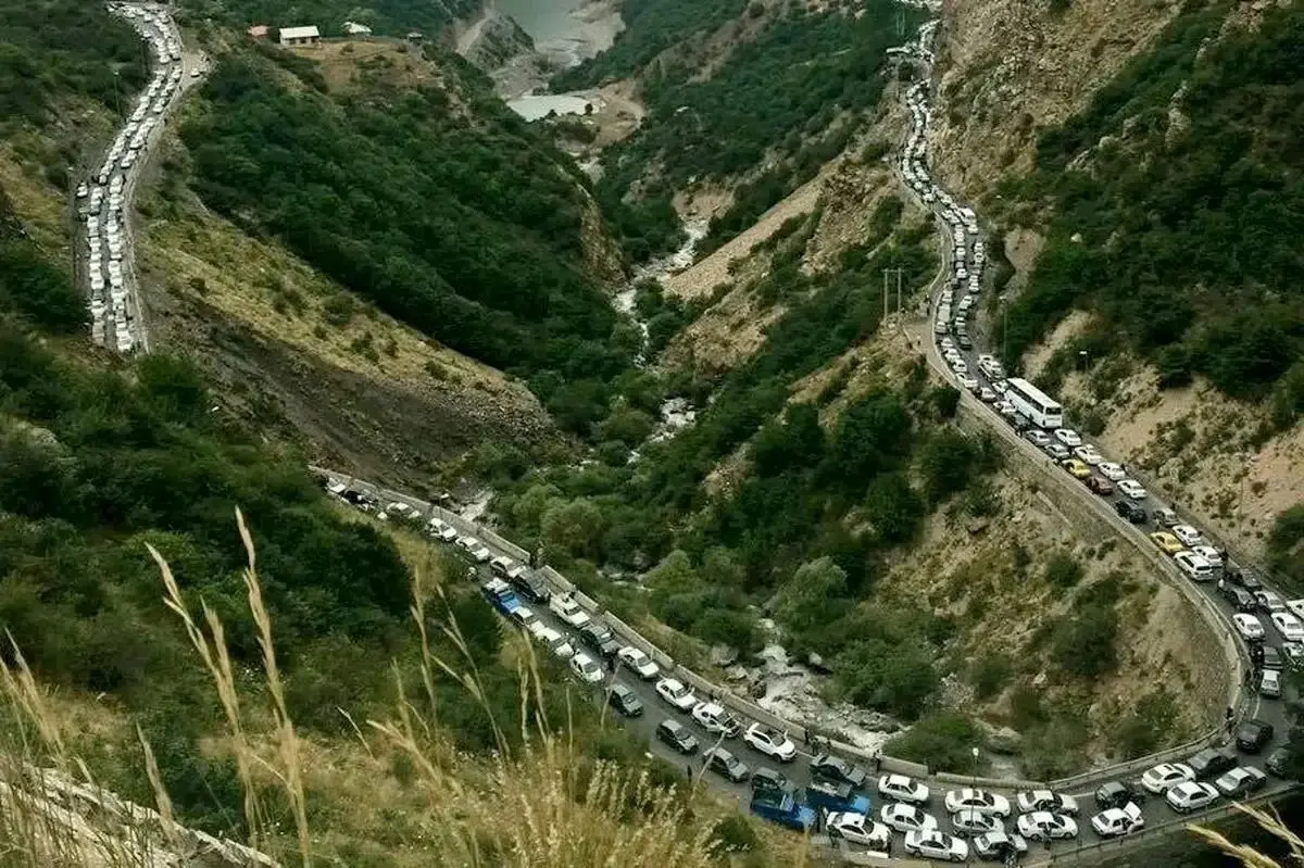 ممنوعیت تردد در جاده چالوس به سمت مرزن‌آباد از امروز