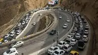 جاده چالوس در سیزده بدر به‌صورت یکطرفه در آمد
