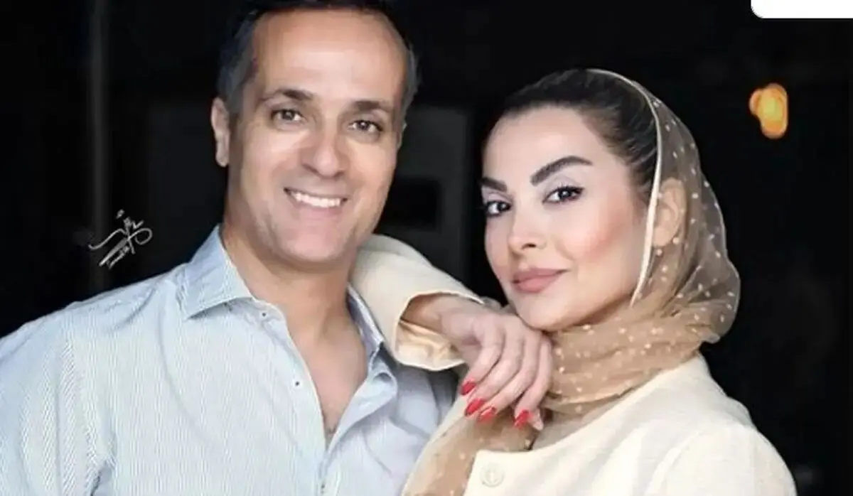 عکس جنجالی و حاشیه ساز بوسه همسر احمد مهرانفر در خیابان