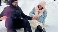 لحظات عاشقانه محسن تنابنده و سونیا حسینی