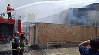 مهار آتش‌سوزی کارخانه رنگ شهرک صنعتی عباس‌آباد