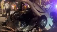 تصادف شدید پژو ۲۰۶ با گاردریل دو قربانی گرفت