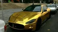 ماشین طلاکاری شده در خیابان‌های تهران جنجالی شد + عکس