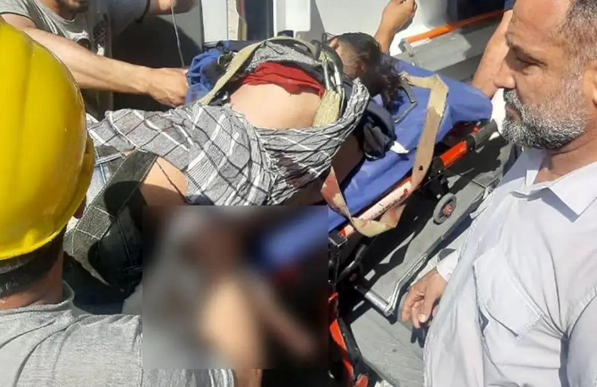 فرو رفتن میلگرد در بدن کارگر 25 ساله+ عکس دلخراش
