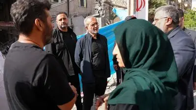 بازدید پزشکیان از مناطق آسیب‌دیده