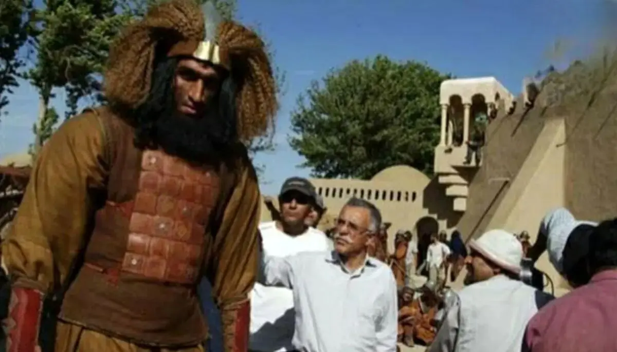 غول لشکر زبیری در اتاق گریم سریال مختارنامه