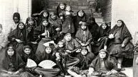 پرتره جذاب یک زن قجری ۱۳۵ سال پیش