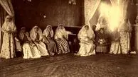 سنگ قبر دختر ناصرالدین شاه قاجار ملقب به «عزالسلطنه» در بهشت زهرا