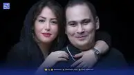 چهره غمزده همسر عاشق و وفادار رضا داودنژاد در مراسم تشییع آقای بازیگر