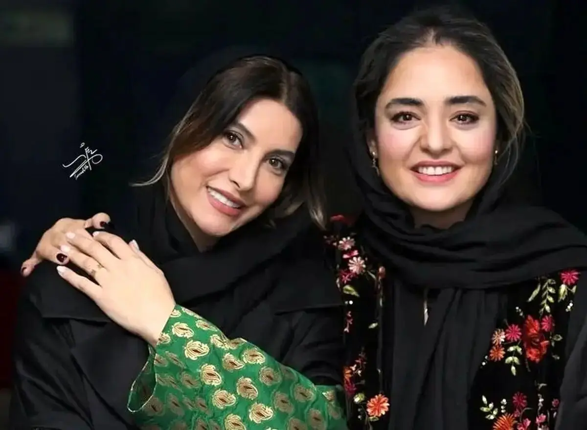 فیلم | نرگس محمدی و فریبا نادری : ما قهر نیستیم خیلی هم ... | بغل و ماچ شدید بچلونی برای بازار گرمی ...