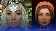 چهره‌ی مسحورکننده حدیث فولادوند با خط چشم سفید و موهای پیچ‌خورده؛ یک میکاپ منحصر به فرد!