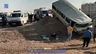 انحراف مینی‌بوس دانش‌آموزان در محور ایوانکی