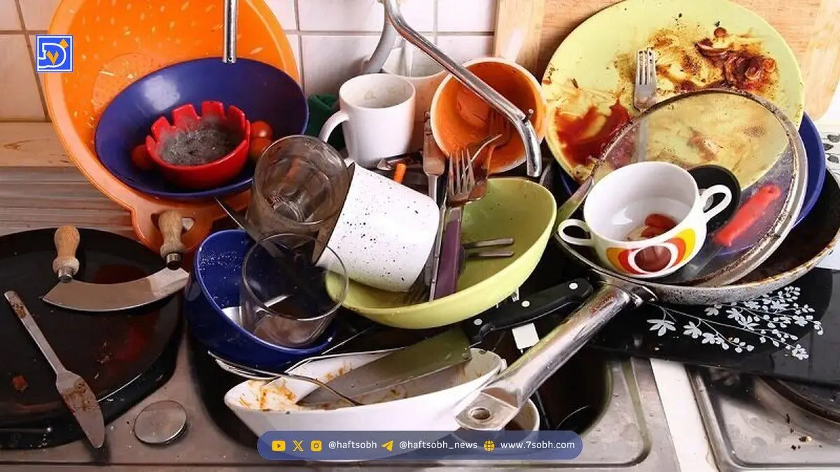 چرا نباید ظروف کثیف را شب تا صبح در سینک رها کنید؟