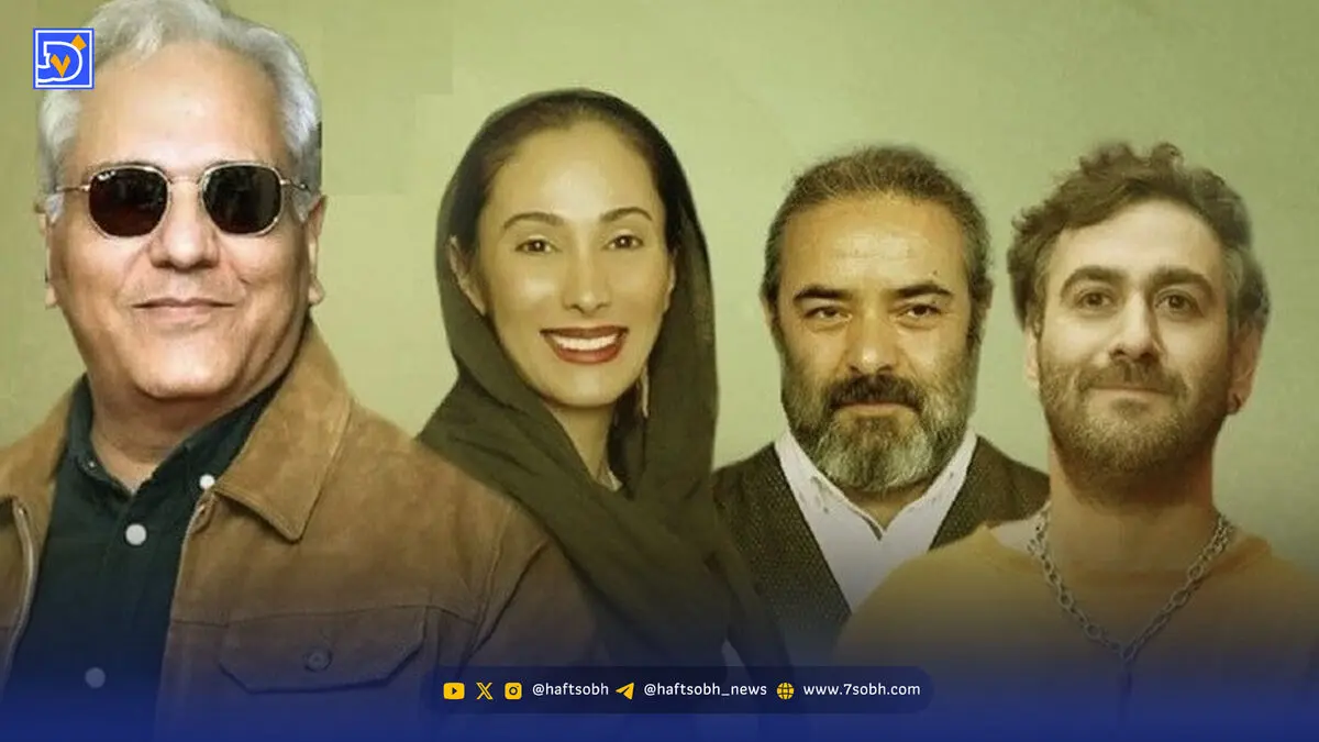 دورهمی بازیگران شیش ماهه در پشت صحنه به همراه دختر مهران مدیری + عکس