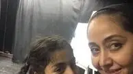 عکس / این خانم بازیگر بدون ازدواج مادر شده! / بازیگر نقش همسر شکیب در سریال آوای باران در کنار دختر خوانده اش