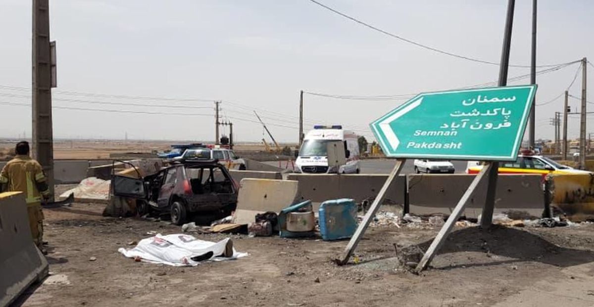 تصادف مرگبار در جاده خاوران تهران+ عکس