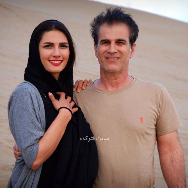 عکس ملیکا برون و پدرش